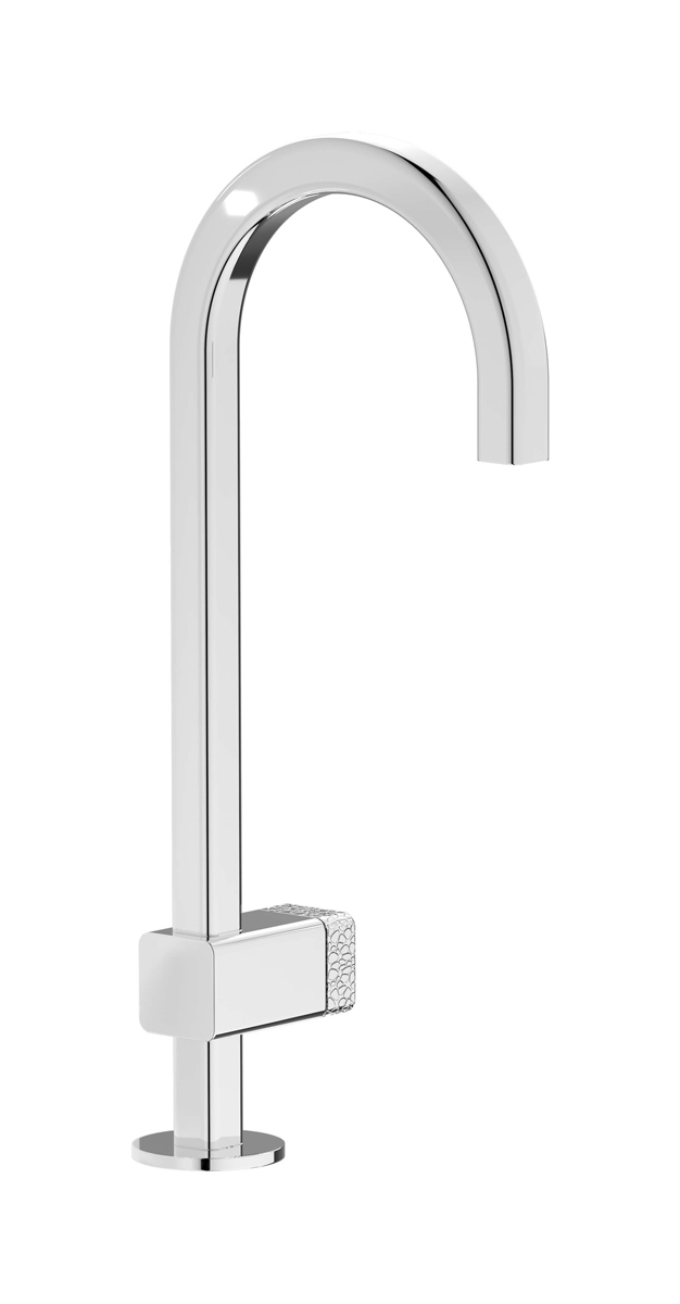 Монорычажный прогрессивный смеситель на раковину в комплекте с донным клапаном. WE ARE IB eo200cc_4 Chrome Elio