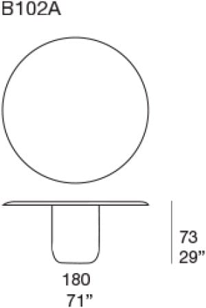 Круглый стальной обеденный стол Paola Lenti GON ARCH-00000130 - Вид №2