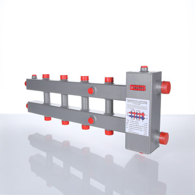 VTc.100.SH.070603 Гидроразделитель с коллектором горизонтальный Valtec 3 контура, до 70 кВт  - Вид №1