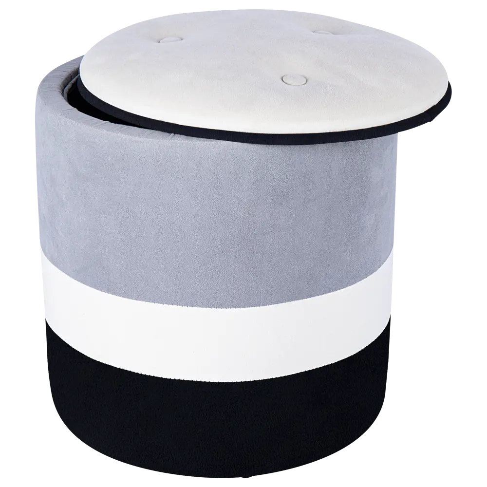 Santreyd Пуф велюр монохром - стильный акцент для современного интерьера 89392849 STLM-1496575