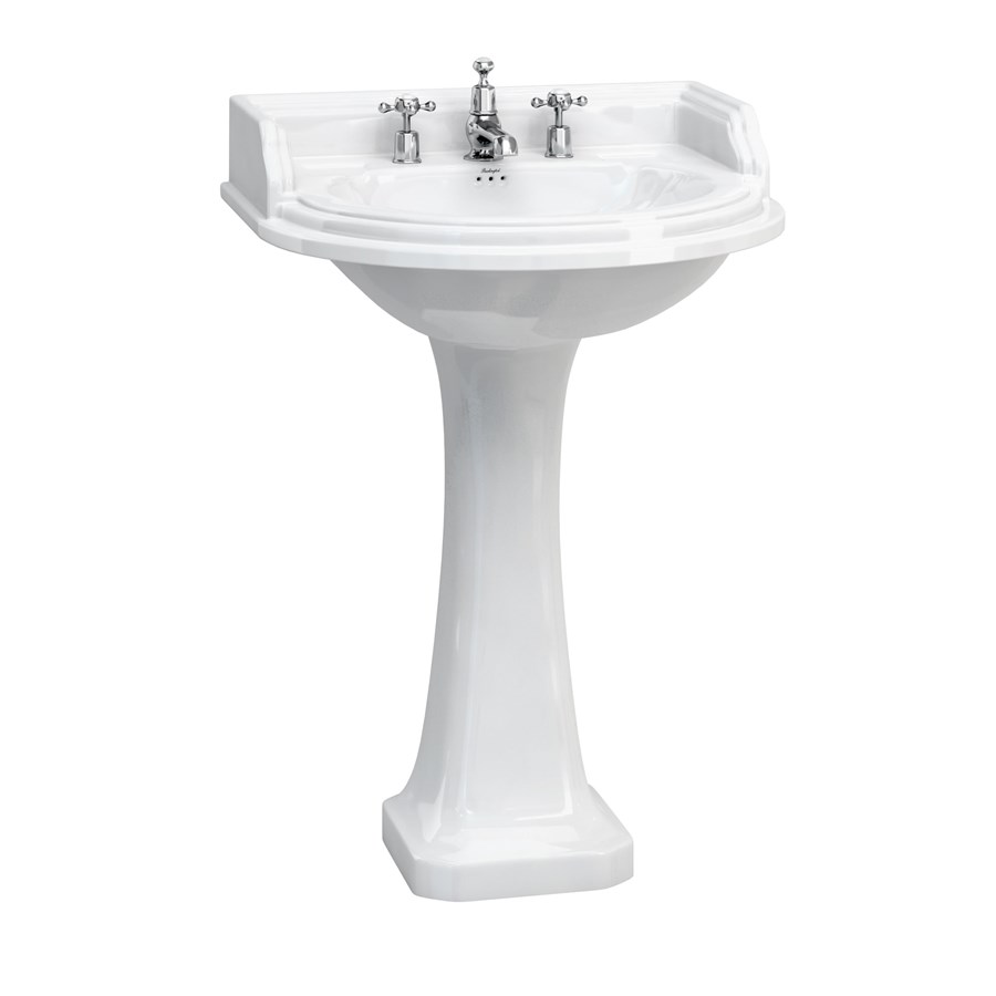 Burlington Classic Классическая круглая раковина 65 см и классическая подставка с 1 отверстием под смеситель B17 1TH P6  - Вид №2