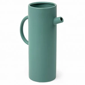 Ваза керамическая цилиндр с носиком и ручкой темно-зеленая 30 см Lindburg от La Forma LA FORMA LINDBURG 343215 Зеленый