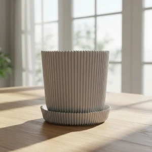 Горшок для цветов Тek.А.Тek 16x16x15.5 см v2.4 л пластик латте