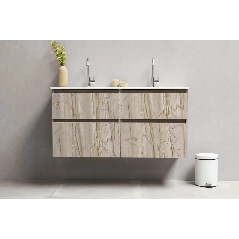 Пленка самоклеящаяся Мрамор 0.9x8 м цвет серо-бежевый 100 мкр INSPIRE STLM-2161222 - Вид №2