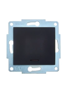 ASTI Выключатель с подсветкой чёрный бархат механизм