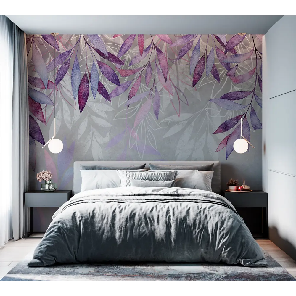 Фотообои Пурпурные листья флизелиновые 300x270 см L13-512 FBRUSH 3D FLIZART STLM-2140360 - Вид №2