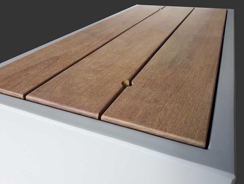 IMAGE'IN Скамья из фибробетона и дерева с контейнером sun-id-1432783 - Вид №5