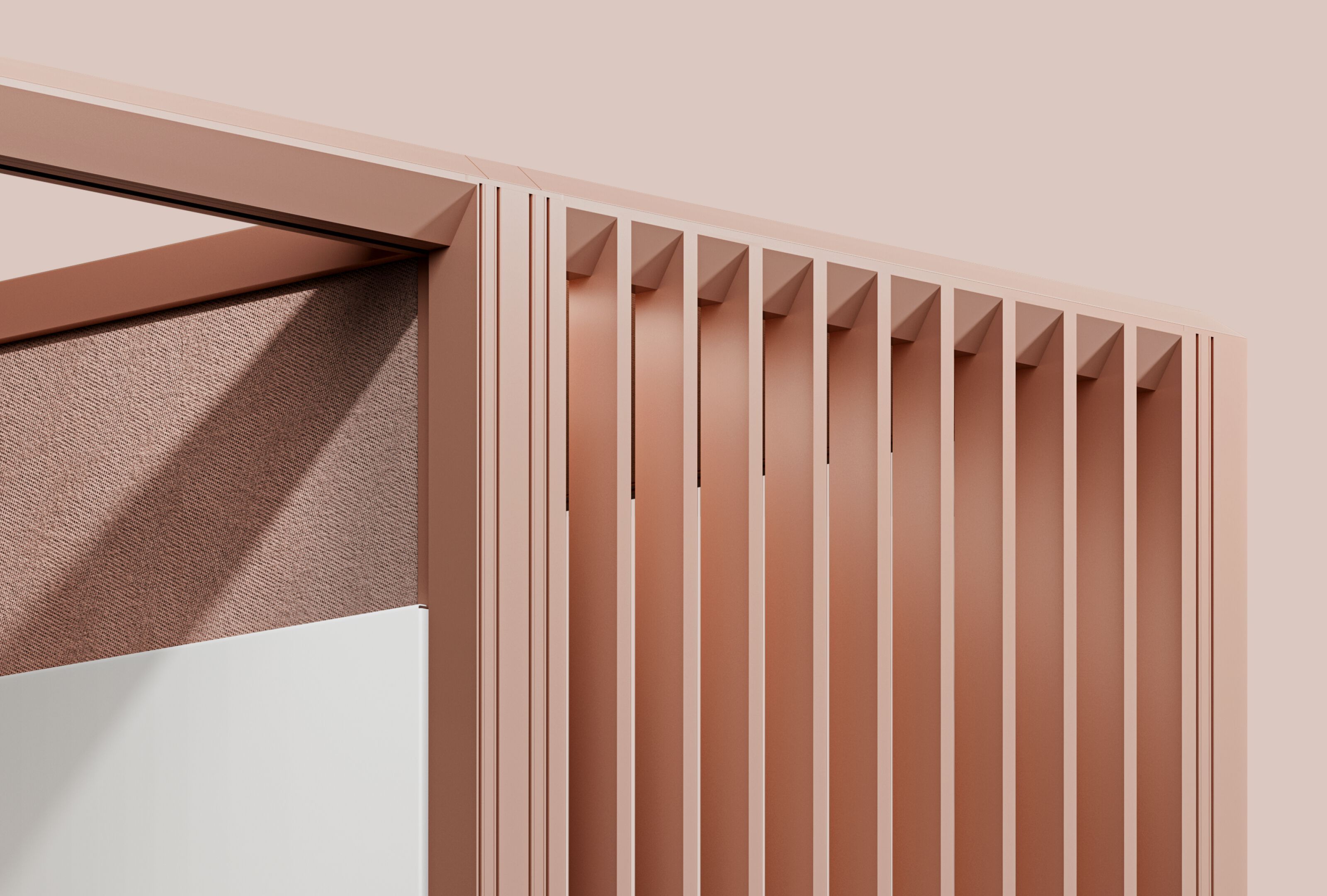 Алюминиевый и стеклянный офисный остров для встреч Mute Modular ARCH-00142409 - Вид №1