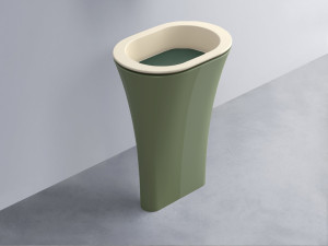 AMLA65-LN+AMPILO-MU+AMCOLO-AG Раковина Amedeo Ovale отдельностоящая cielo Enjoy + Amedeo