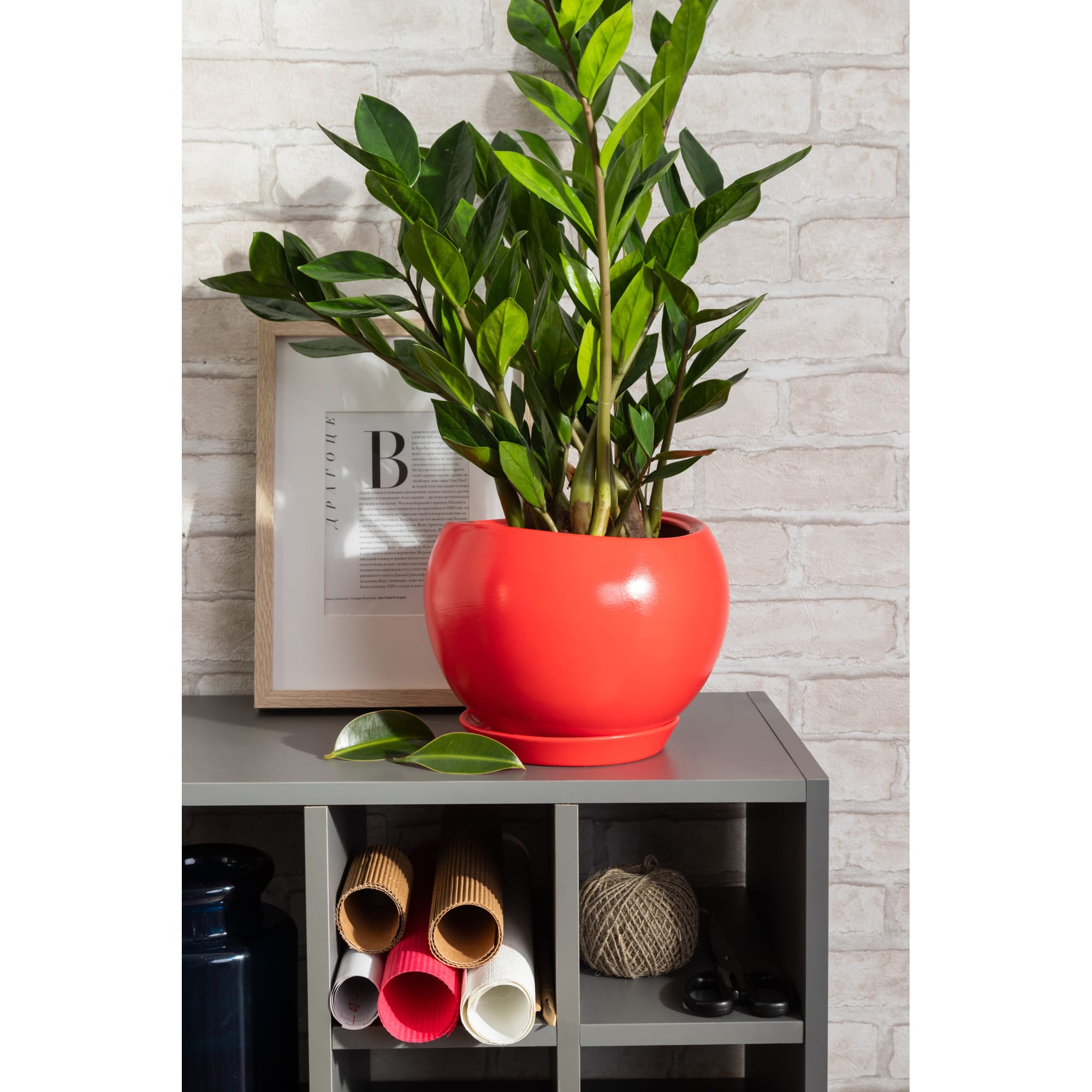 81932588 Горшок цветочный ø20 h18 см v3.5 л керамика красный Адель Santreyd - Вид №3