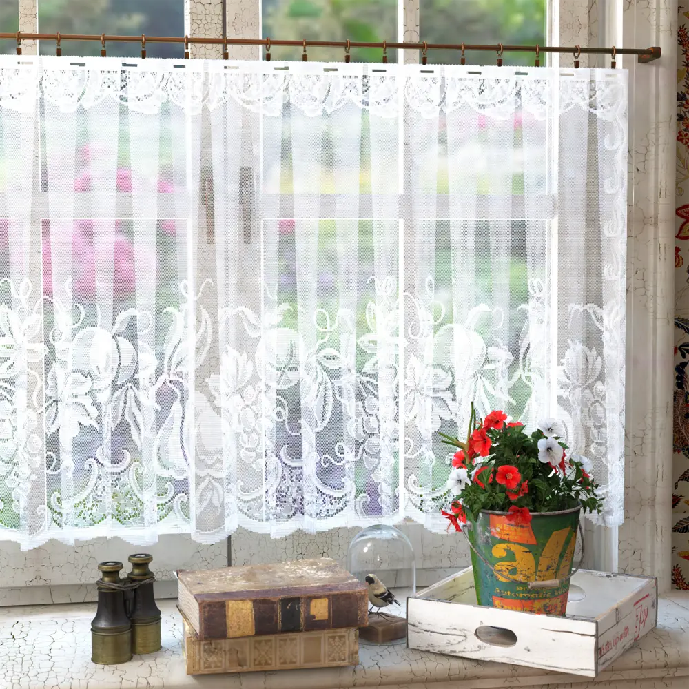 Тюль для кухни «Фрейр» 175х80 см цвет белый Santreyd STLM-2110341 - Вид №7