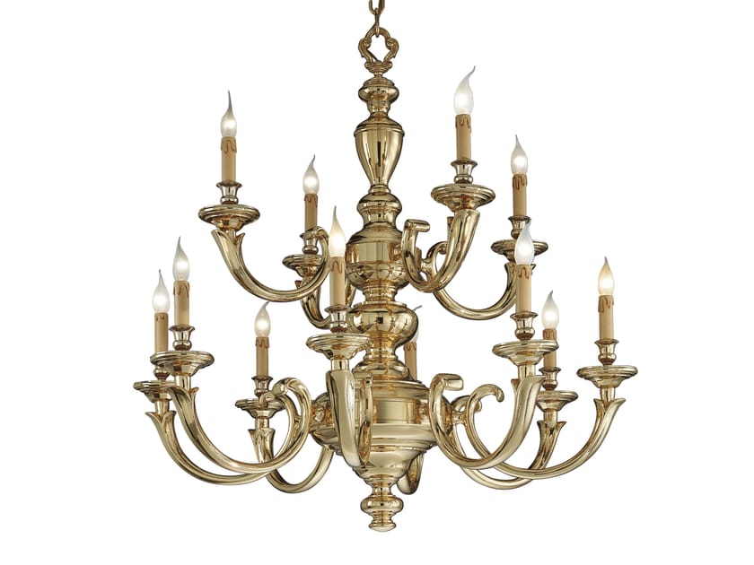 Люстра из полированной латуни Possoni Illuminazione ARCH-00060804