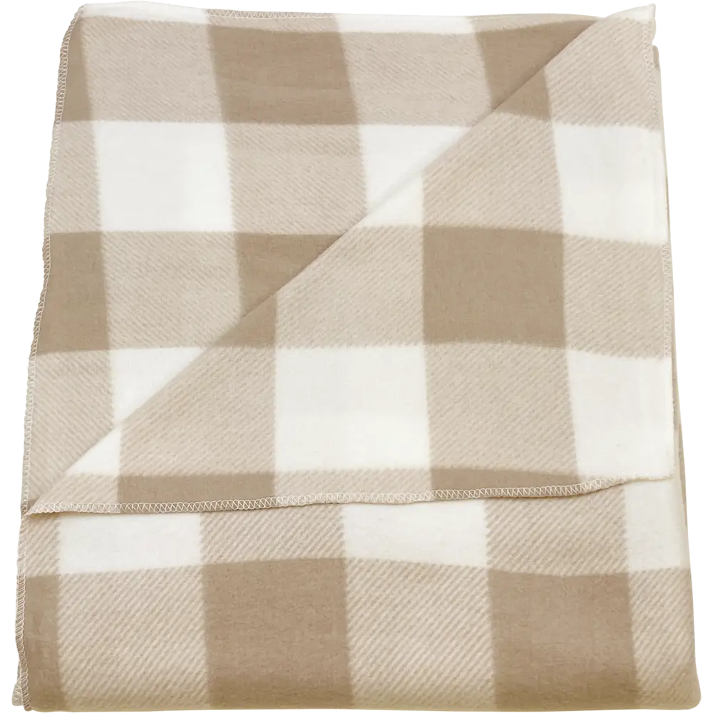 Плед Windsor 130x170 см флис цвет бежево-белый Ardenza STLM-2139885