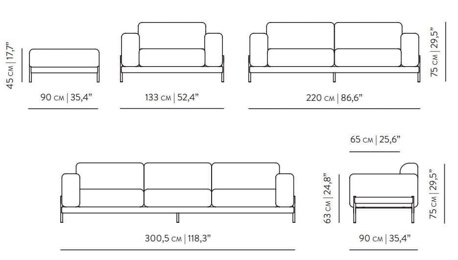 Квадратный пуф из ткани Wewood Bowie ARCH-00099585 - Вид №5