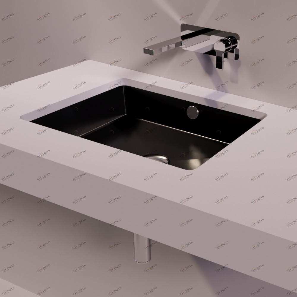 S59NERO Накладная раковина под столешницу  прямоугольная Simas Agile