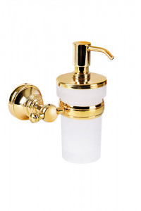 140110004a Дозатор жидкого мыла luna золото со стеклом