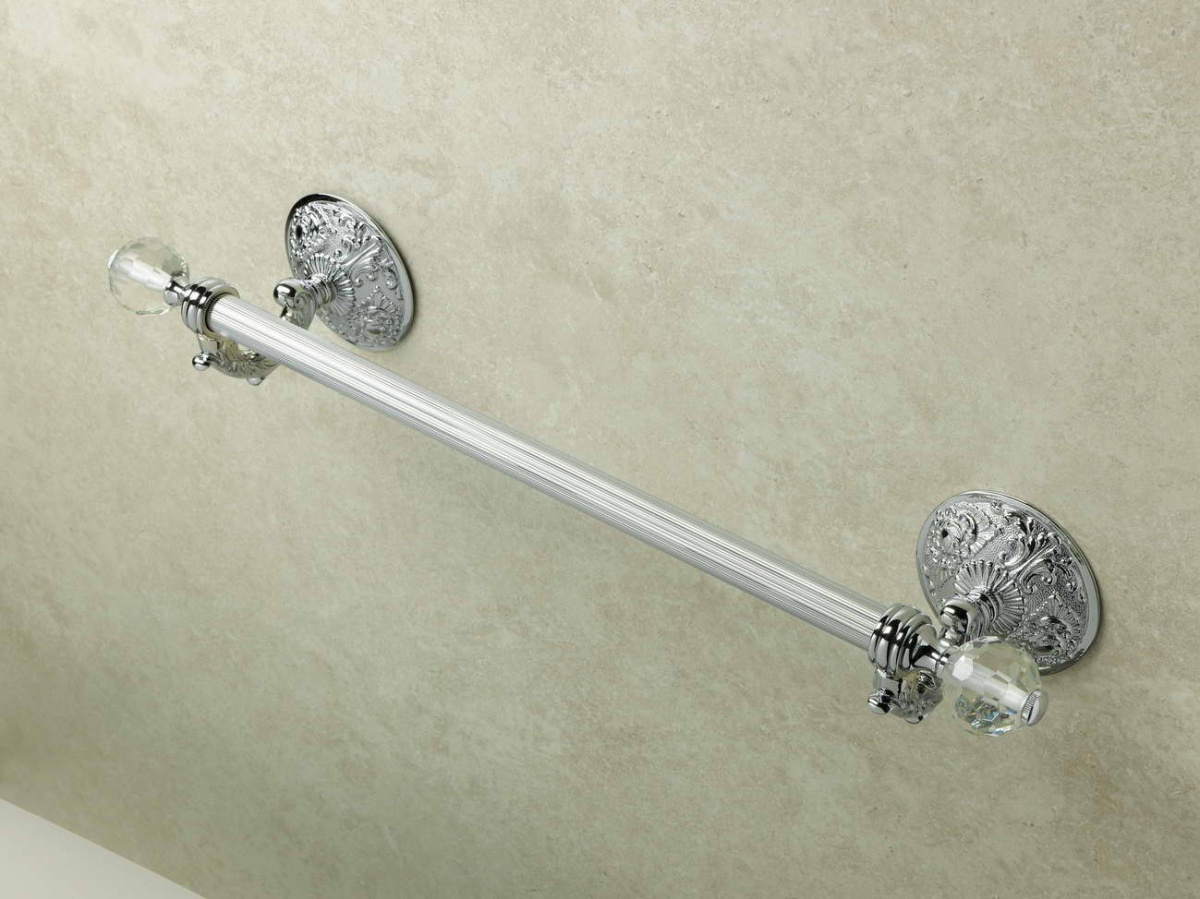 NT45V(08) Stil Haus Noto Light, полотенцедержатель со стеклом Murano, длина 55 см, хром 