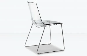 SCAB DESIGN Штабелируемый стул на салазках из поликарбоната Zebra