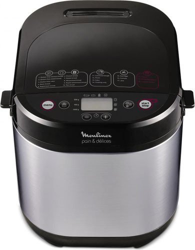 OW240E30 Хлебопечь / 12 прогр., макс.вес выпечки 1000 г, 720 вт, нерж.сталь/черный Moulinex Santreyd 