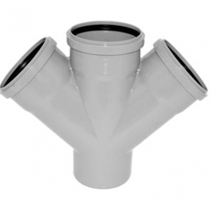 Крестовина канализационная Д110х110х110мм 45 градусов Политек 6287 - Вид №1