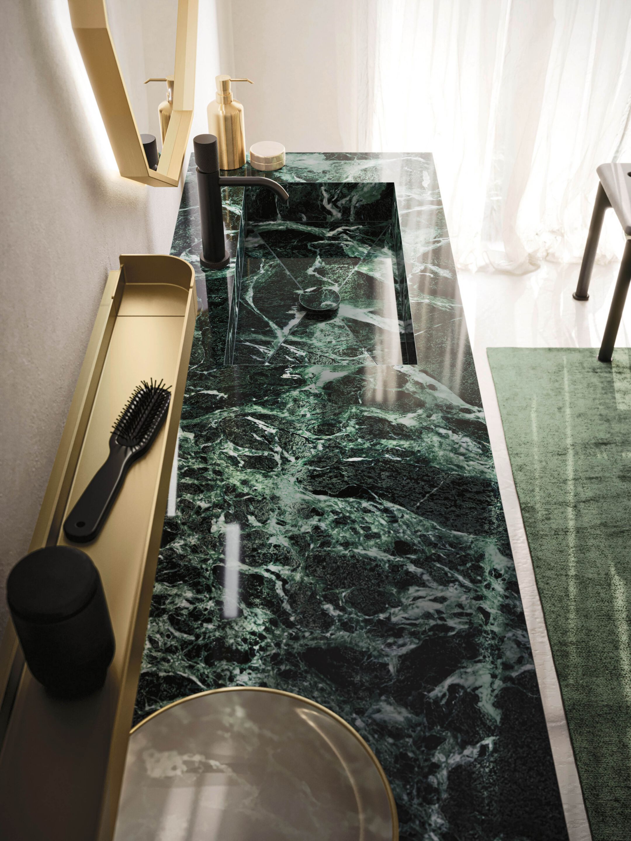 Подвесной умывальник с ящиками Arbi Arredobagno декор ARCH-00046270 - Вид №1