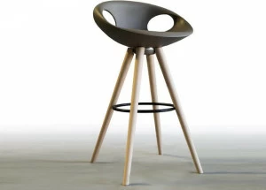 Tonon Высокий стул на козлах из полиуретана со спинкой Up 907.45