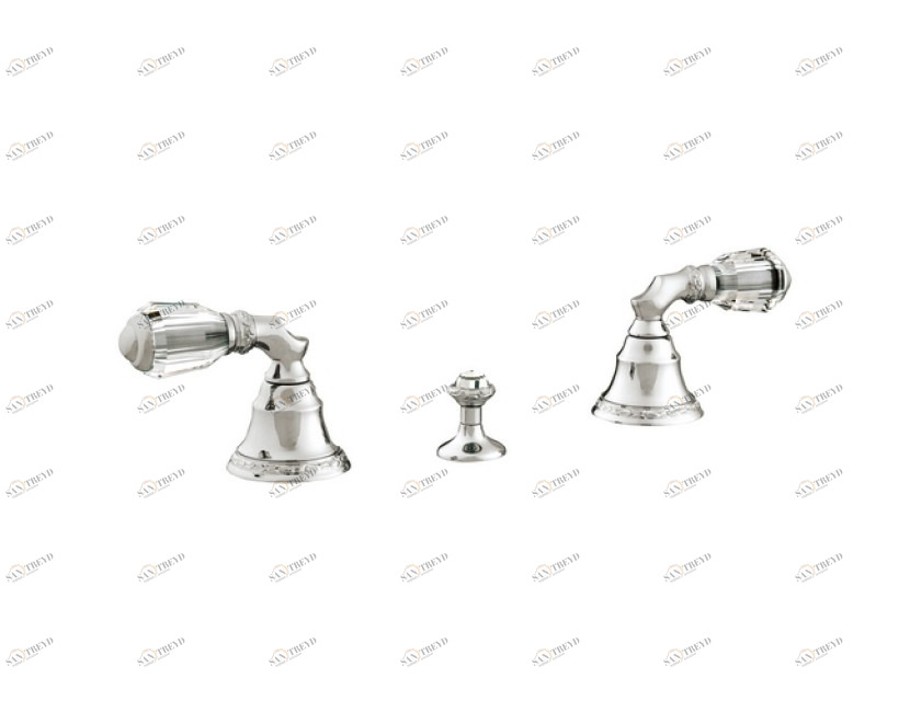 039622.A00.00 Биде с тремя отверстиями и кристаллами сваровски Золото 24К Mestre 