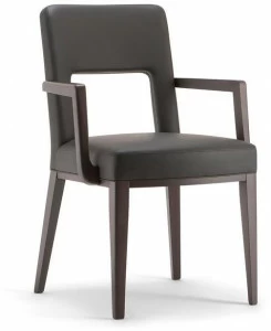 Tirolo Мягкое кожаное кресло с подлокотниками с открытой спинкой Montreal 024 sb, 025 sb