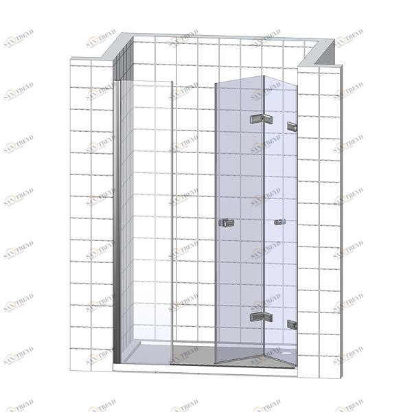 Душевая дверь в нишу 160x200 GK-863CP стекло прозрачное 6 мм GUTEWETTER TREND DOOR 160X200GK863CP