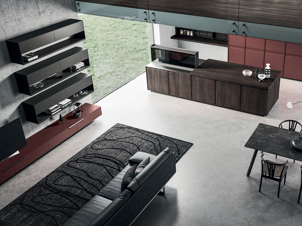 Встроенная кухня с островом Arrital Ak_07 ARCH-00004919