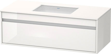 KT689605252 Тумбочка подвесная для встраиваемого снизу умывальника f-bonded Ketho #KT6896 1200 x 550 мм Европейский дуб, декор Duravit - Вид №2