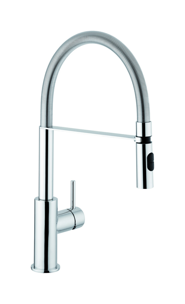 Смеситель для кухни с пружиной и боковой ручкой, сталь WE ARE IB lo386cc Chrome Loft