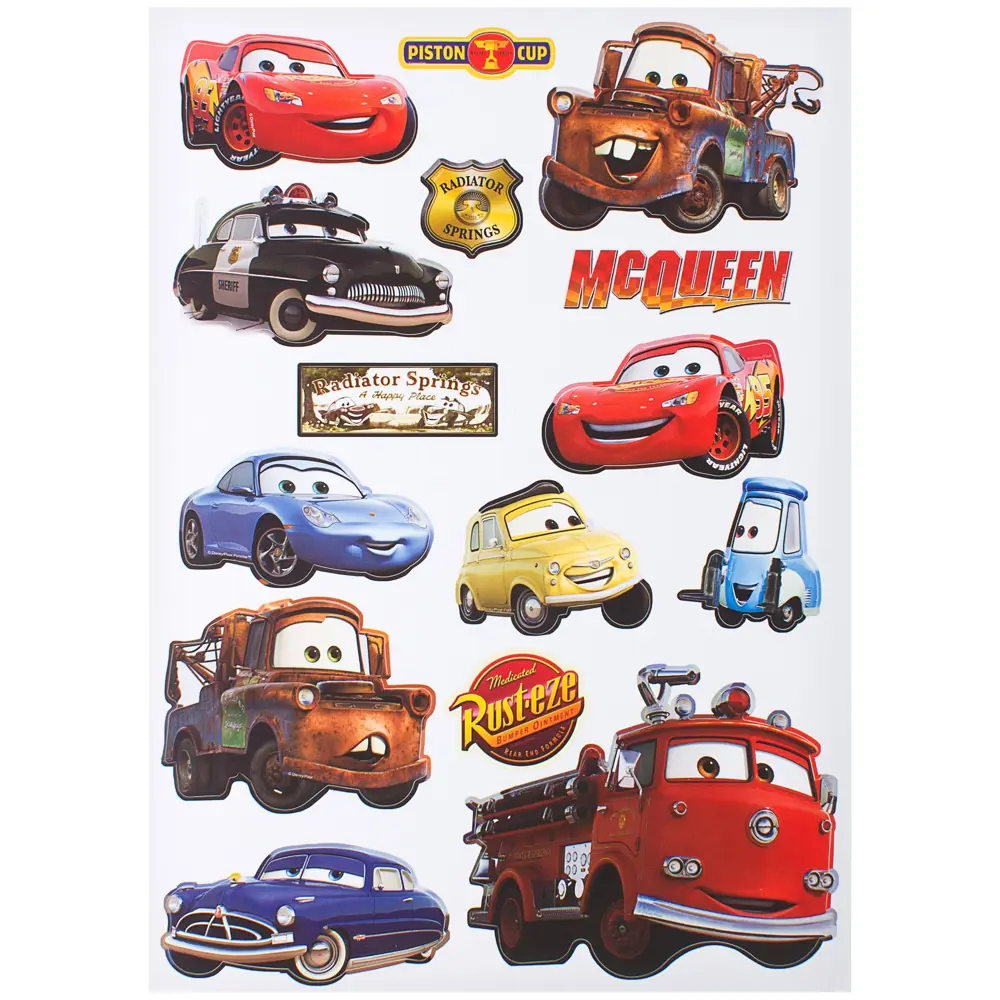 Наклейка «Друзья МакКуина» Декоретто L, 1 шт Santreyd STLM-2088451