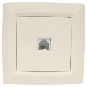 Телефонная розетка встраиваемая Reone RJ11, цвет слоновая кость 17824049 STLM-2174978