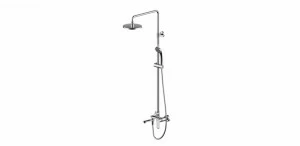 Душевая колонна со смесителем для ванны OPAL F6125183CP-A5-RUS bravat