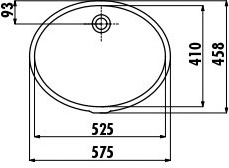 TP205-00CB00E-0000 Раковина ТР205 под столешницу (40*52) Creavit  - Вид №1