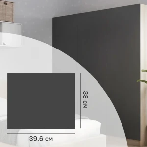 Дверь Лион 39.6x38x1.8 см ДСП цвет серый