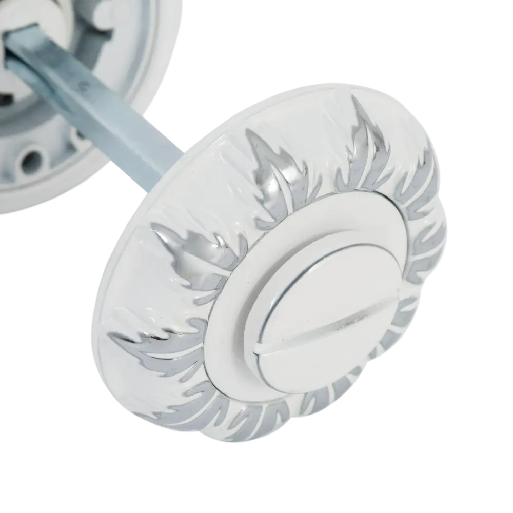 Накладка фиксатор круглая цвет белый/хром Santreyd STLM-2046362 - Вид №1