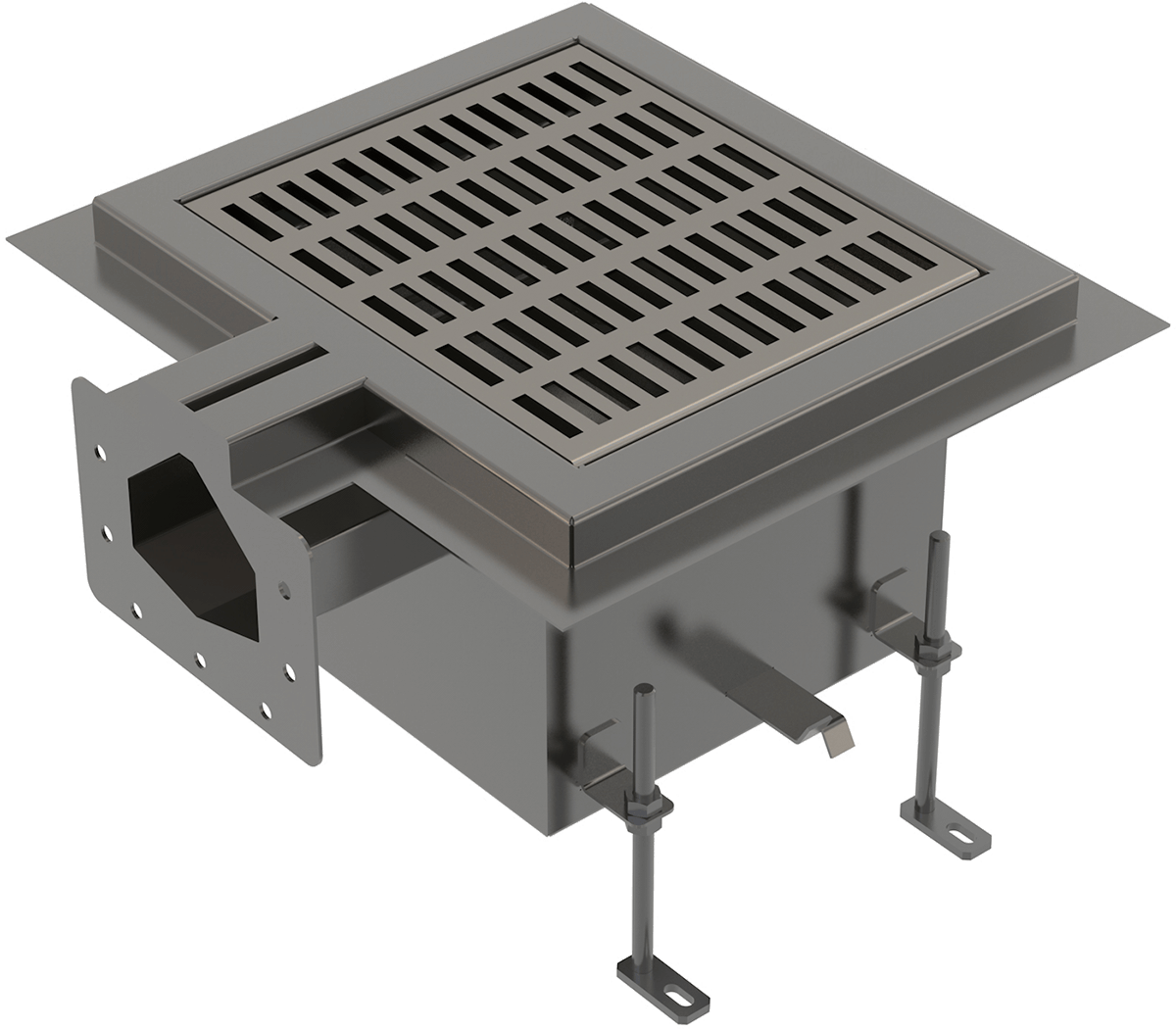 Промышленный сливной трап с щелевым выпуском из нержавеющей стали AISI 304 ALCAPLAST APR21151 - Вид №1