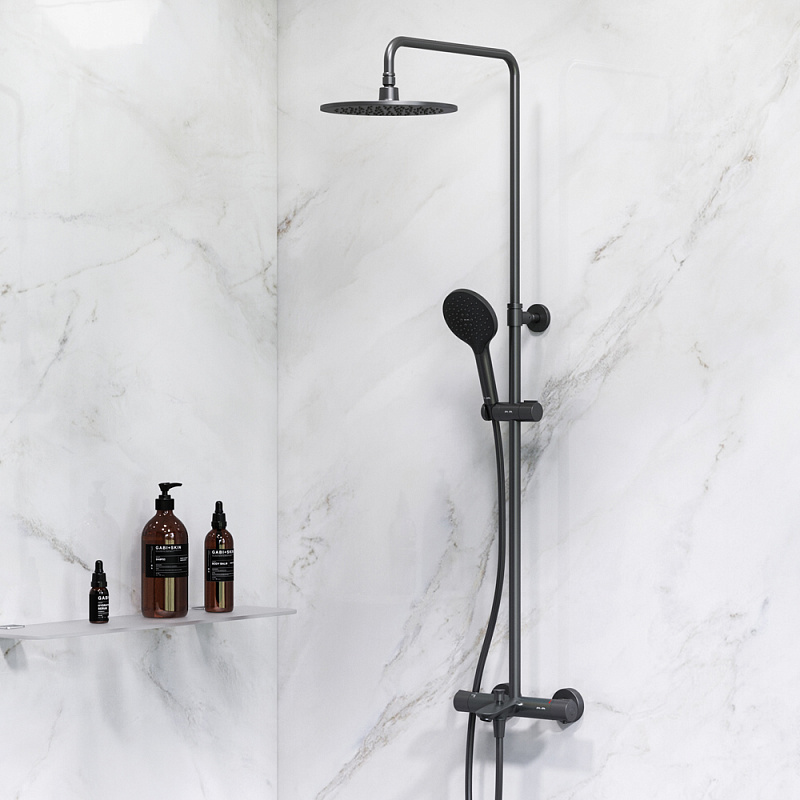 F0780522 душ.система набор: смеситель д/ванны/душа с термостатом верх.душ.d 220 мм ручной ду AM.PM Like