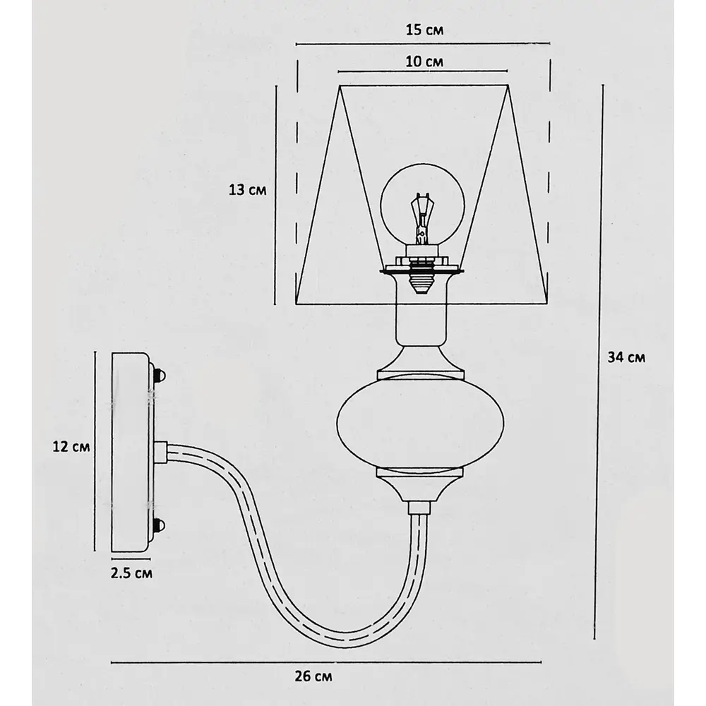 Бра Arte Lamp Hazel, цвет хром/белый STLM-2116630 - Вид №10