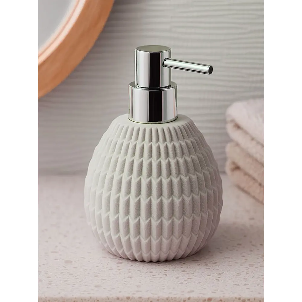 Дозатор для мыла этна полирезина бежевый Santreyd STLM-2102907 - Вид №3