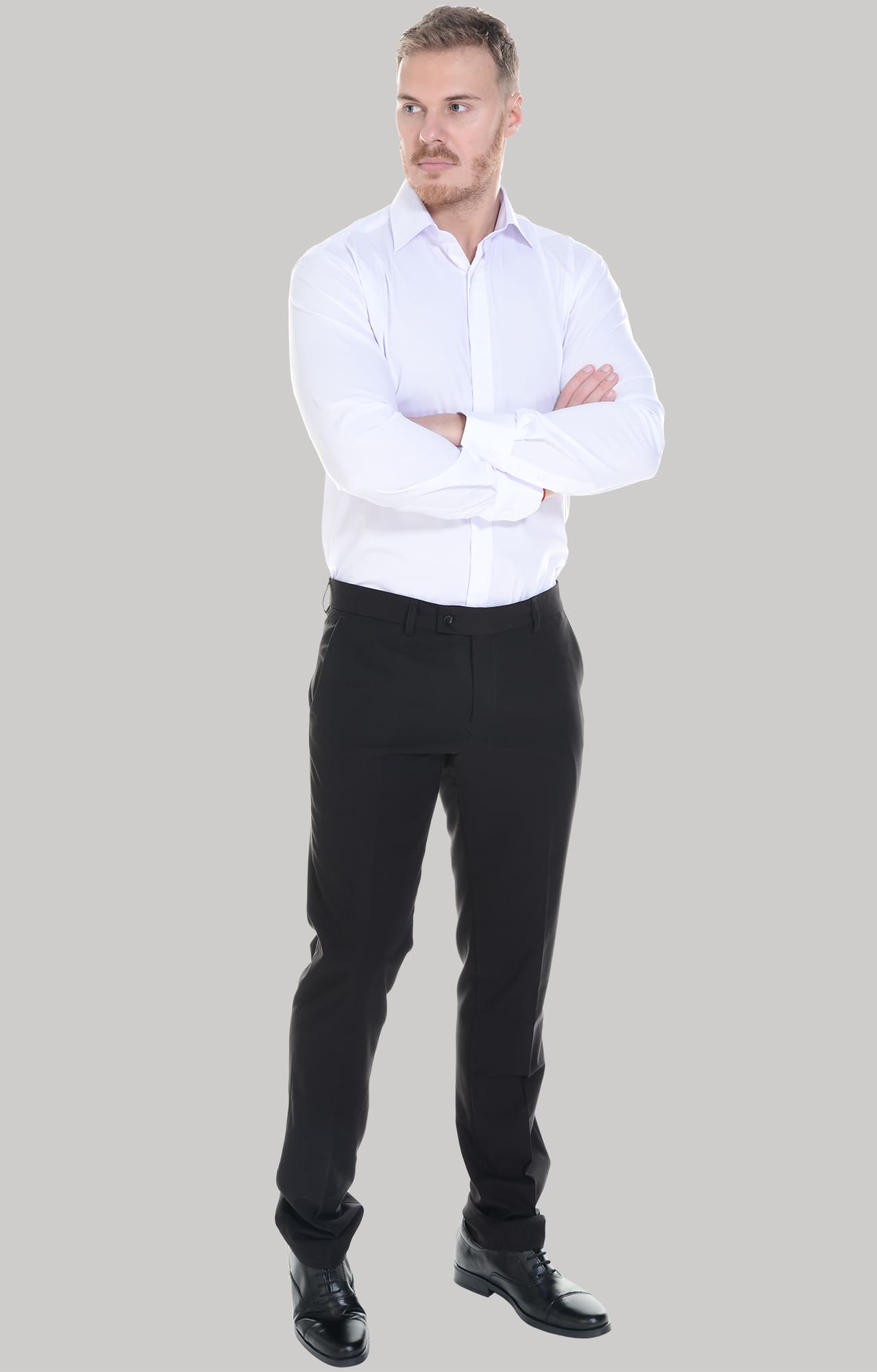 62460 Рубашка мужская  white El-Risto  Корпоративная одежда  размер 39/170-176  - Вид №31