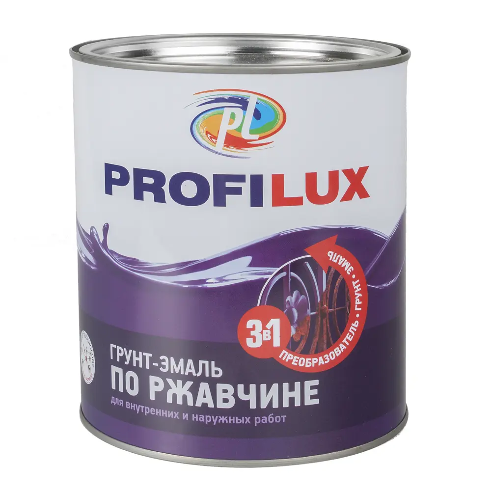 Эмаль по ржавчине 3в1 цвет зелёный 2.7 кг PROFILUX STLM-2190909