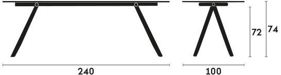 Capdell Прямоугольный стол из стали и стекла W sun-id-1404839 - Вид №9