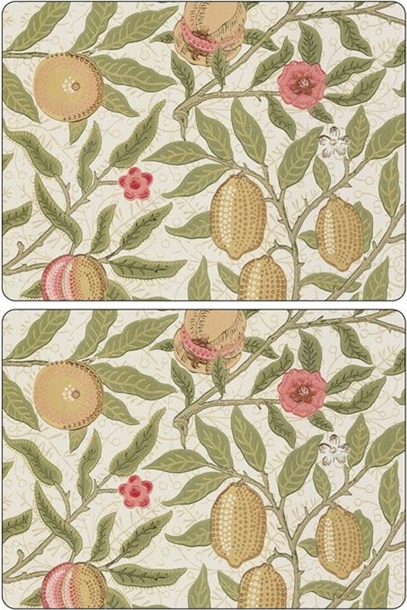 10579818 Pimpernel Набор подставок под горячее Pimpernel "Фрукты, бежевый фон" 30,5х23см, 6шт Пробка 