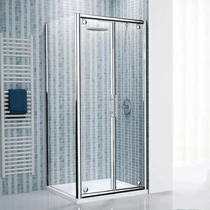 Душевой уголок 90x90 LUNES B+F Novellini LUNES с серебристым профилем