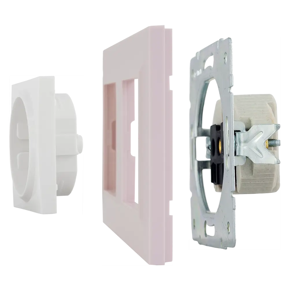 Рамка для розеток и выключателей Legrand Structura 2 поста цвет розовый STLM-2160077 - Вид №3