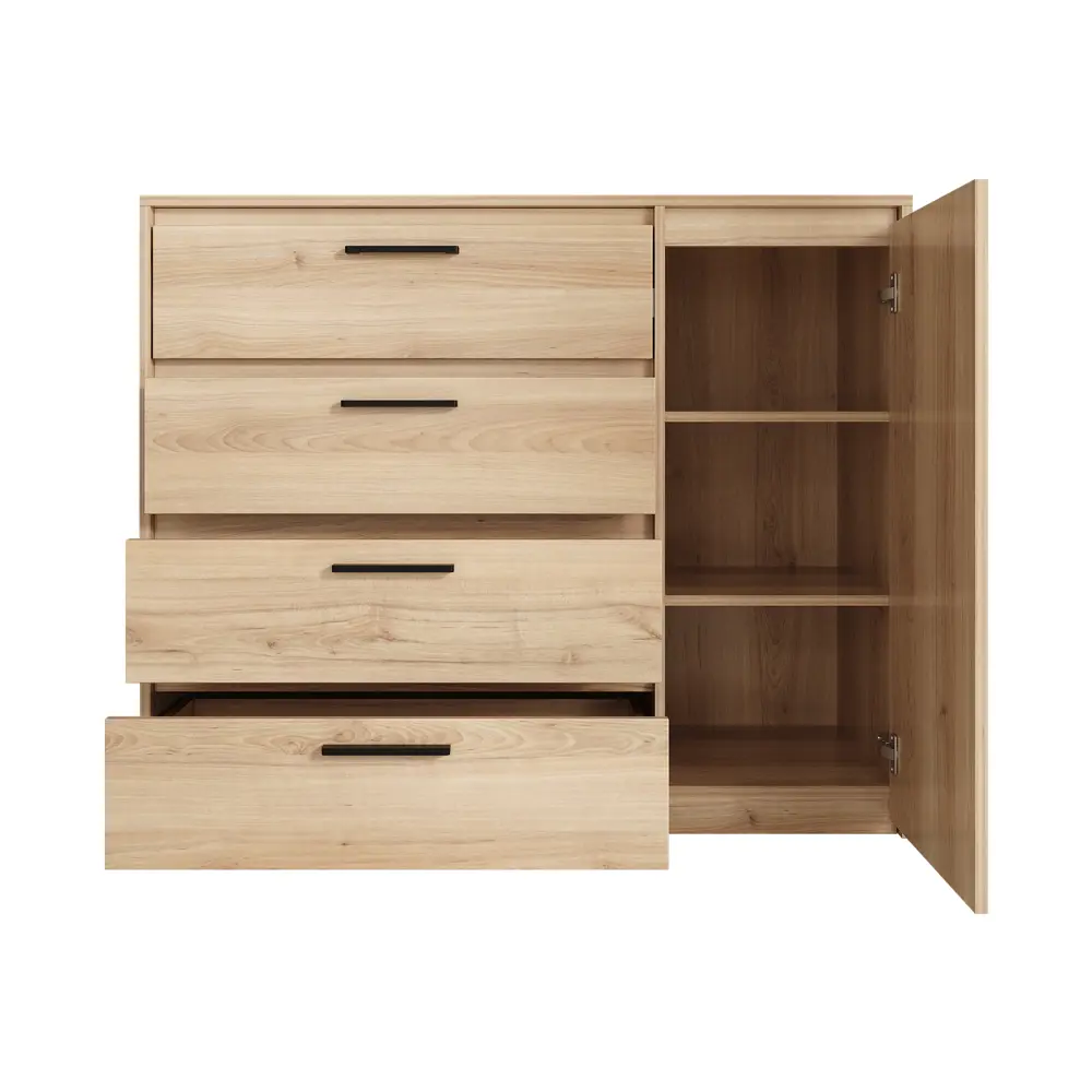 Комод Лион 4 ящика 120x100.2x41.6 см ЛДСП цвет комано Santreyd STLM-2162185 - Вид №7