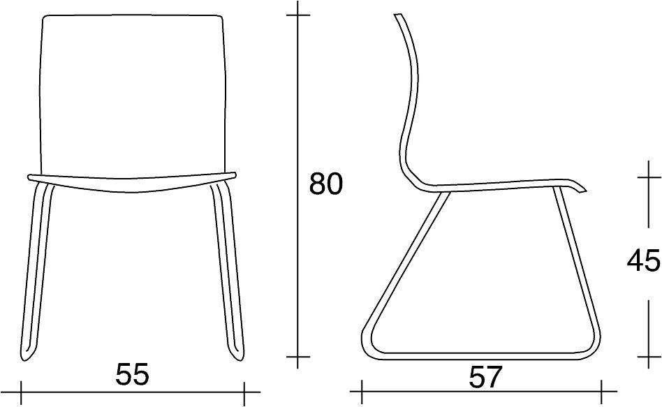 TALIN Штабелируемый стул-санки из фанеры Webwood sun-id-1448760 - Вид №3